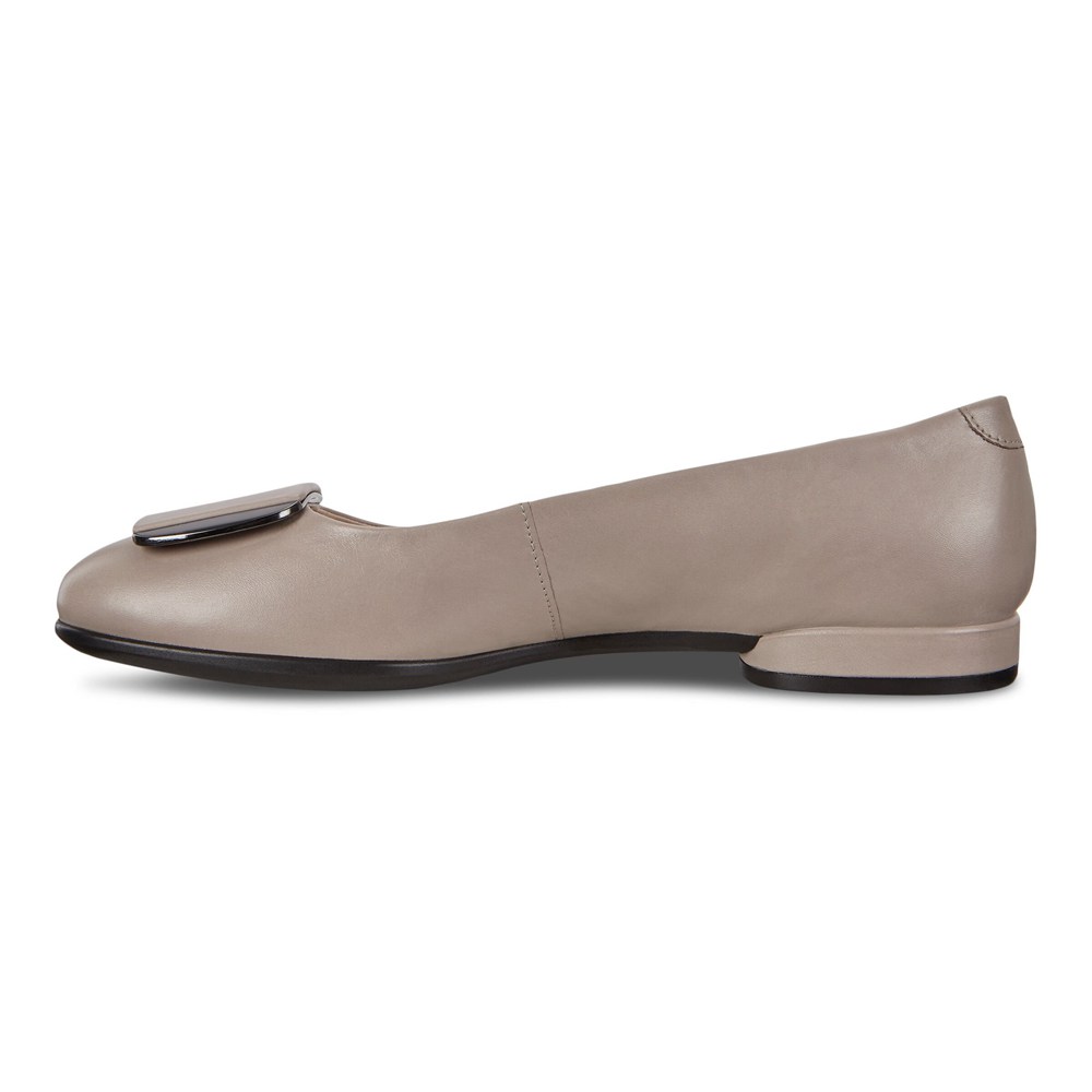 Womens Ballerinas - ECCO Anine Shoes - Grey - 0953UTSPC